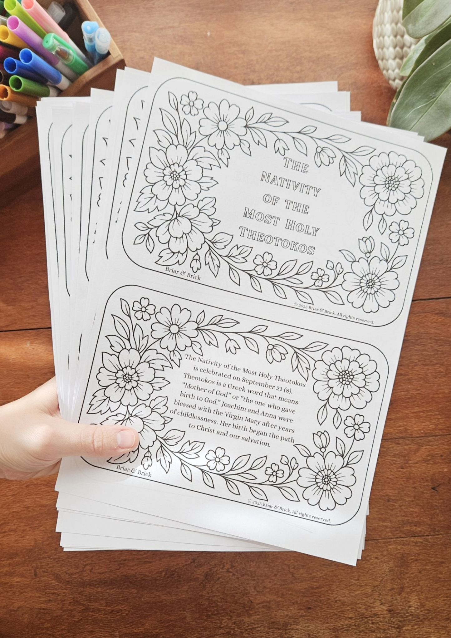 [Digital Download] The Twelve Great Feasts Flashcards (Plus Free Pascha Card!) | Printable Orthodox Christian Flashcard Coloring Activity | Landscape orientation