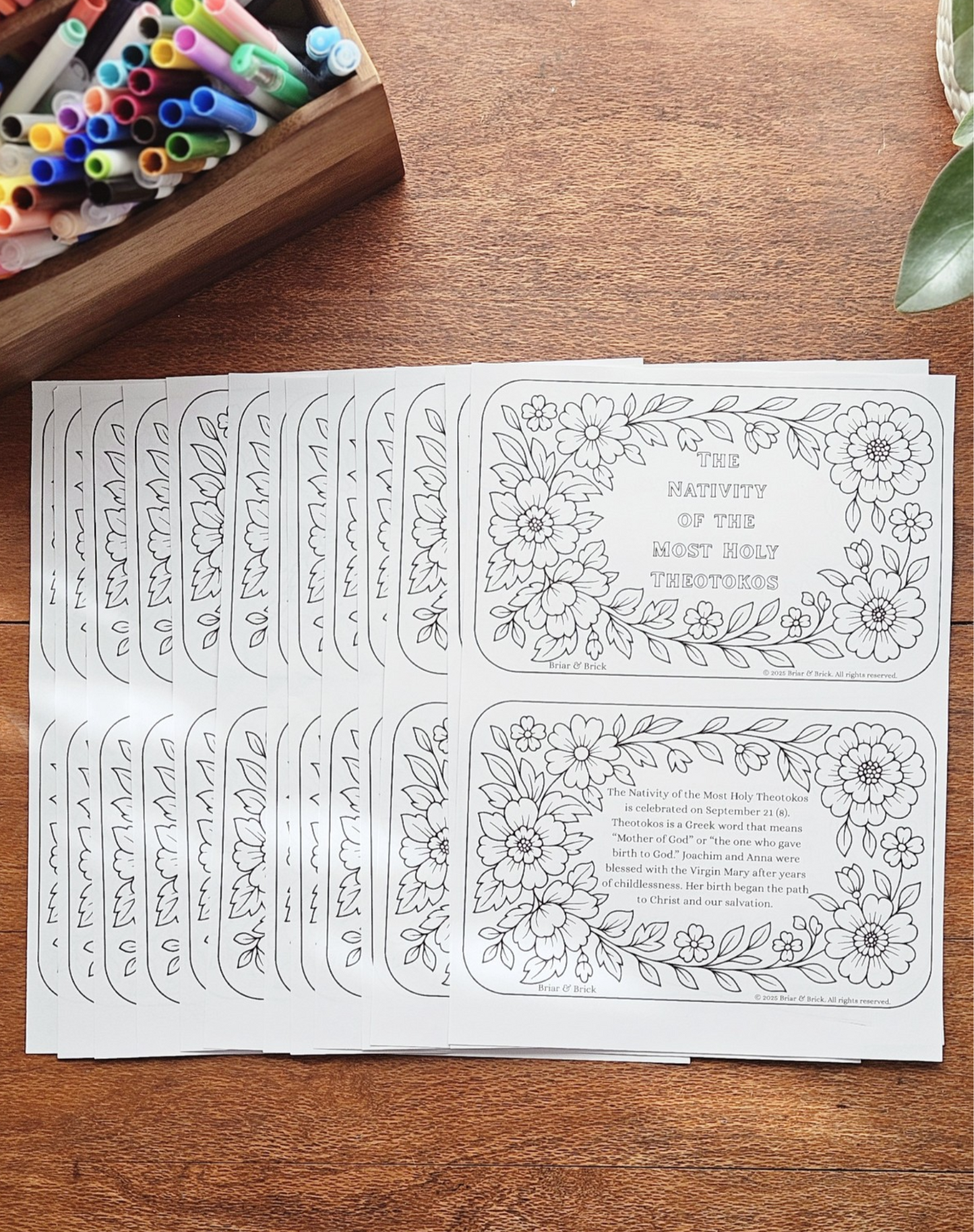 [Digital Download] The Twelve Great Feasts Flashcards (Plus Free Pascha Card!) | Printable Orthodox Christian Flashcard Coloring Activity | Landscape orientation